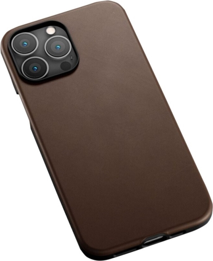 Journey - Baksidedeksel For Mobiltelefon - Helnarvet Lær - Salbrun - For Apple Iphone 13 Pro Max