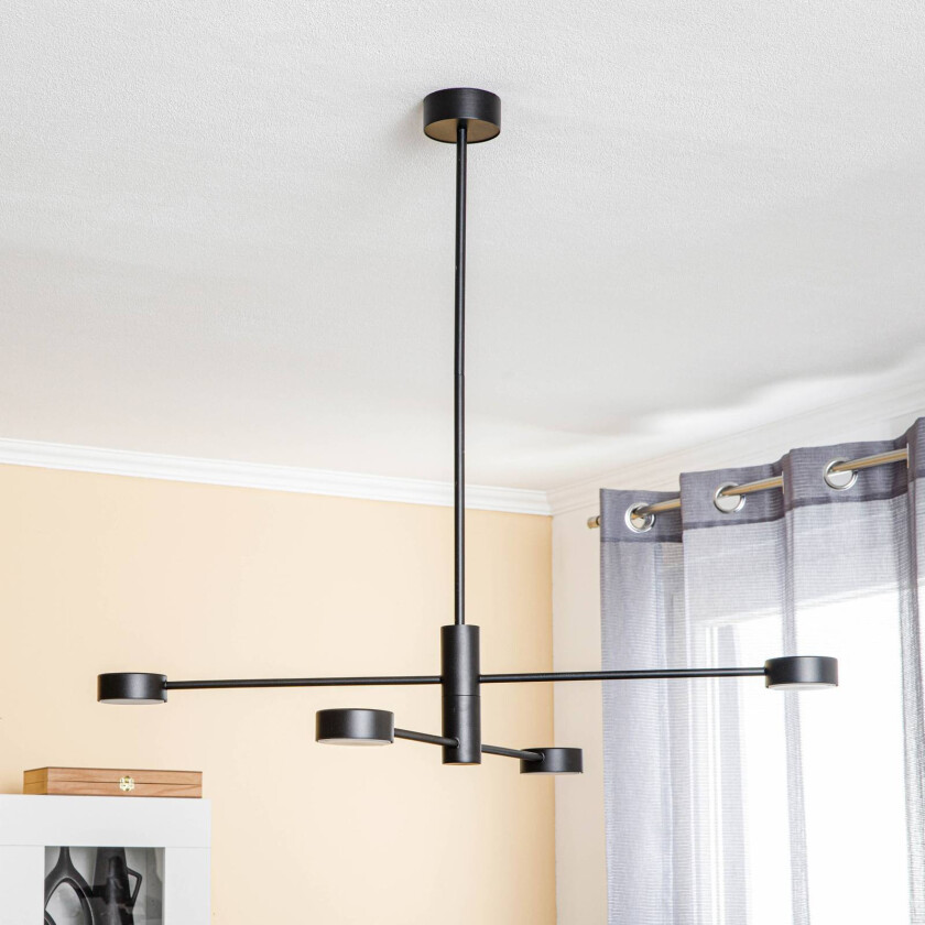 Taklampe Orbit IV, svart, 4 lyskilder