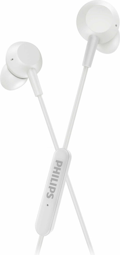 Salg! Philips In-Ear-Hodetelefoner Med Mikrofon, Hvite