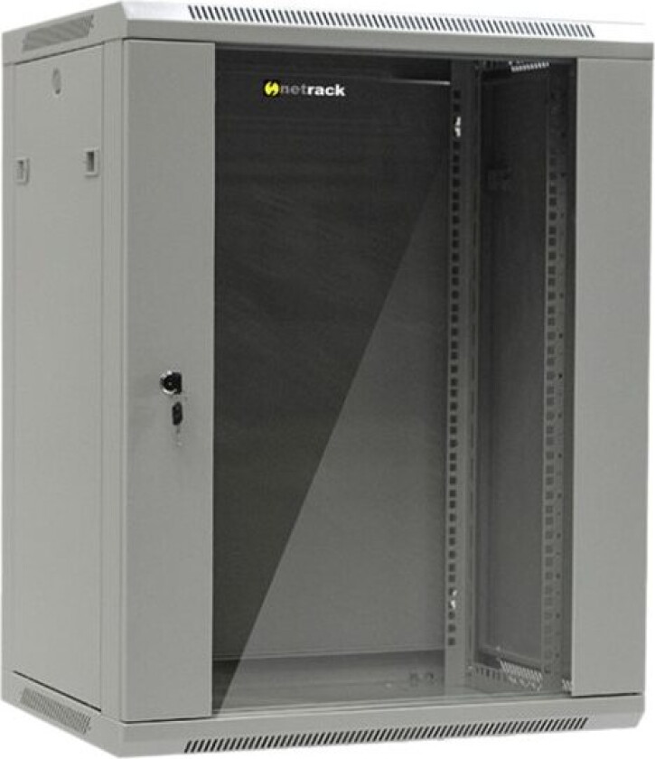 Netrack - Rack Skap - Veggmonterbar - Grå - 15U - 19"