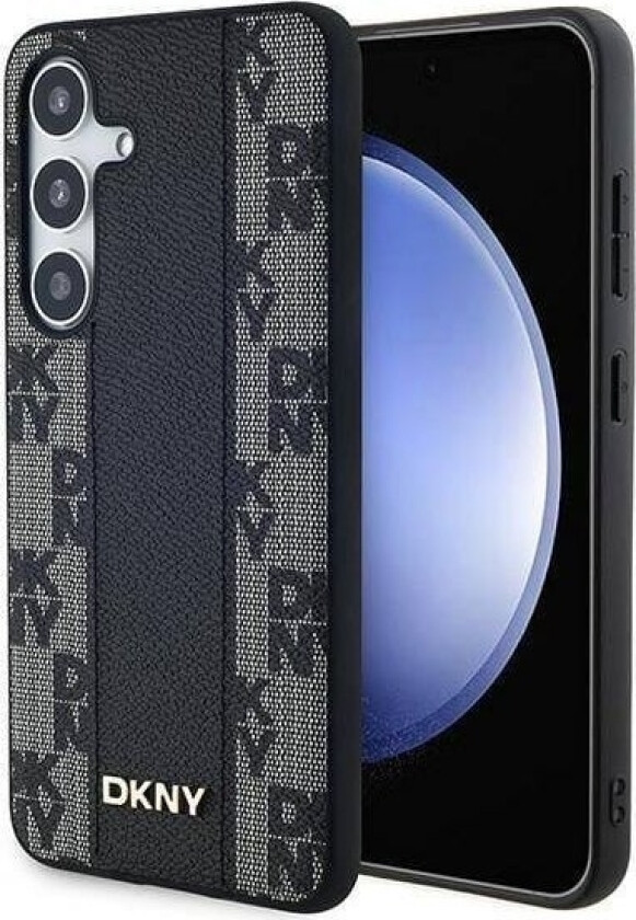 Dkny Dkhms24mpcpvslk S24+ S926 Black/Black Hardcase Leather Checkered Mono Pattern Magsafe