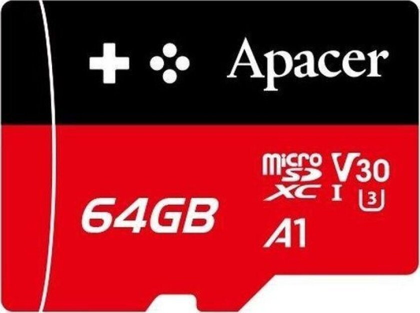 Kart Over Microsdxc Apacer Gaming 64 Gb (100/80 Mb/S) Klasse 10 Uhs-I U3 V30 A1