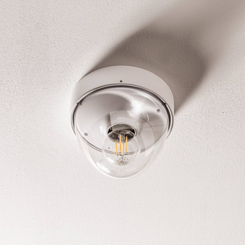 Taklampe Nook med transparent skjerm, hvit