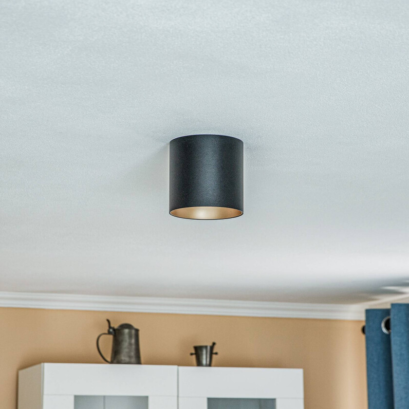 Point Tone downlight, svart/gull