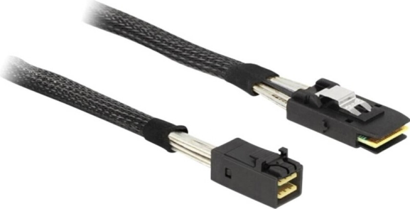 Delock 83388, 0,5 M, Mini Sas Hd X 4 Sff 8643, Mini Sas X 4 36 Pin Sff 8087, Hankjønn/Hankjønn, Sort