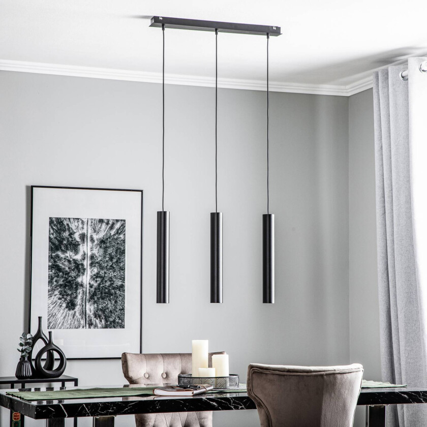 Hengelampe Eye, svart, 3 lyskilder