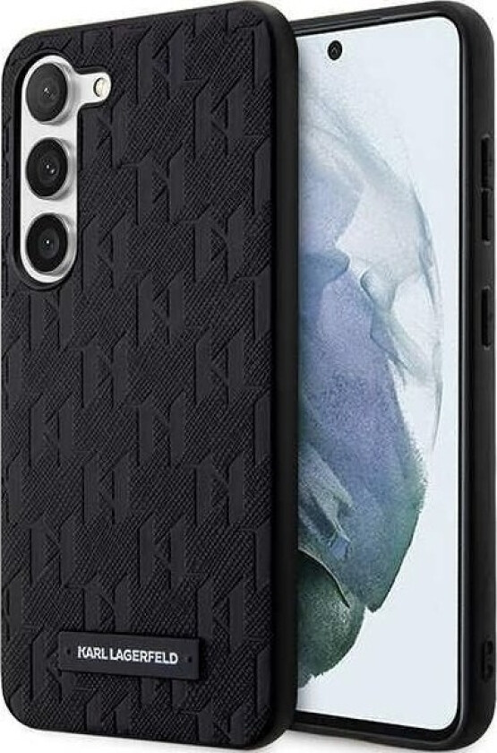 Etui Karl Lagerfeld Klhcs24msaklhpk S24+ S926 Hardcase Svart/Svart Saffiano Mono Metal Logo