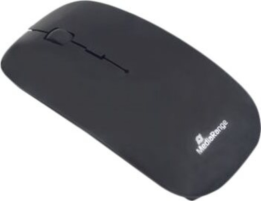 Mediarange Mros215 - Mus - Optisk - 3 Knapper - Trådløs - 2.4 Ghz - Usb Trådløs Mottaker - Skinnende Svart