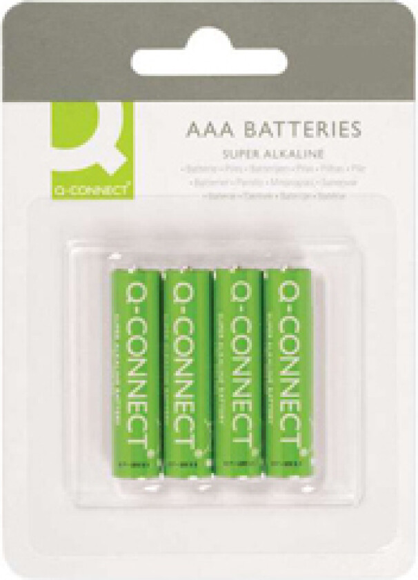 4 X Aaa, Engangsbatteri, Aaa, Alkalinsk, 4 Stykker, Grønn, Sylindriske