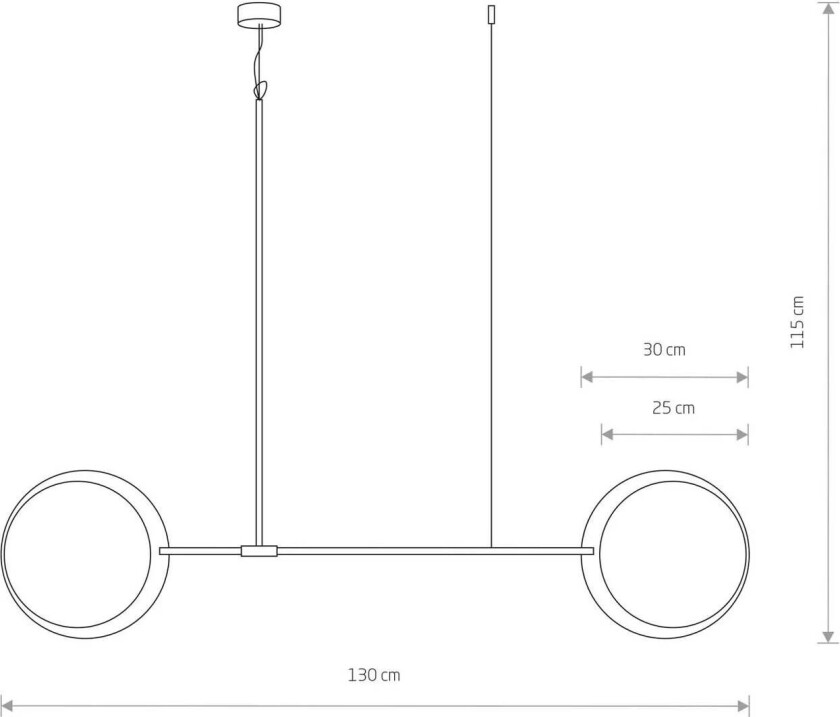 Minimalistisk pendellampe i eiketre, to lamper