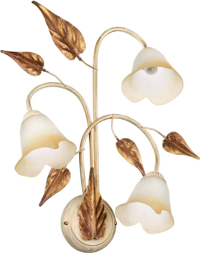 Vegglampe Vanda 3 lyskilder, elfenbein