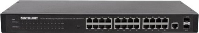 Intellinet 24-Port Network Switch, 24-Port (Rj45), Rackmount, Gigabit, 4 Sfp, Ethernet Web-Smart, 10/100/1000 Mbit - Switch - Styrt - 24 X 10/100/100