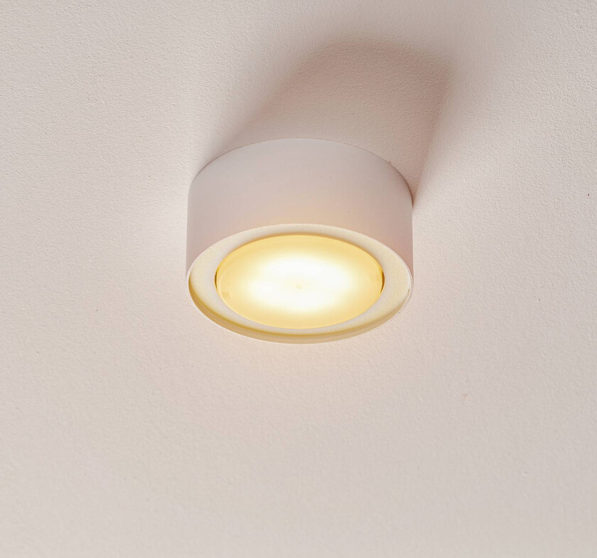 Flea takspot av stål, hvit