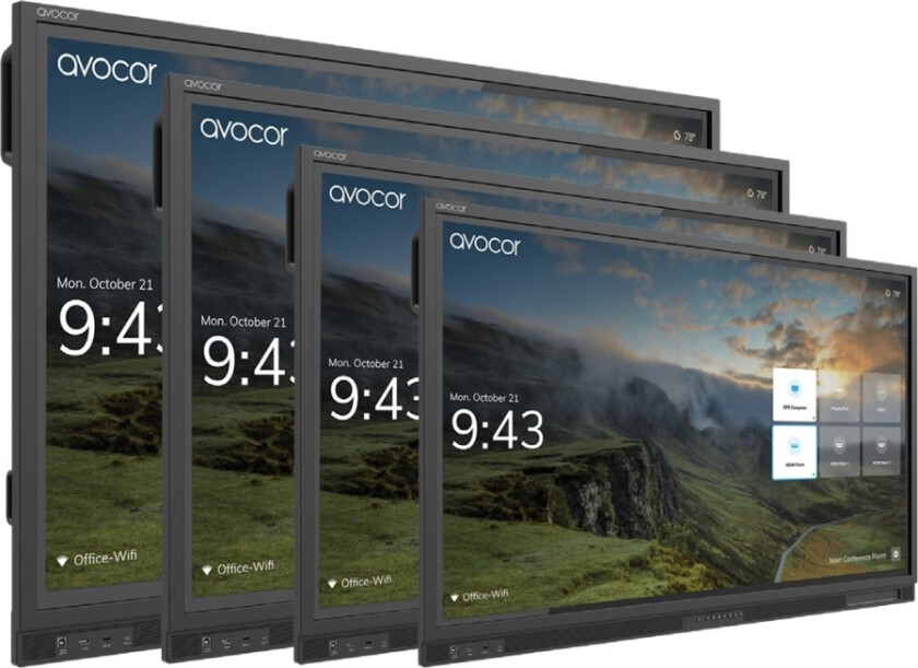 Avocor - 75" Diagonalklasse E Series Led-Bakgrunnsbelyst Lcd-Skjerm - Interaktiv - Med Pekeskjerm (Multiberørings) - 4K Uhd (2160P) 3840 X 2160 - Dir