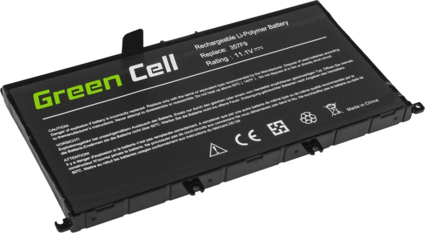 Green Cell - Batteri Til Bærbar Pc (Tilsvarer: Dell 357F9) - Litiumpolymer - 4200 Mah - Svart - For Dell Inspiron 15, 15 5576, 15 5577, 15 7557, 7559