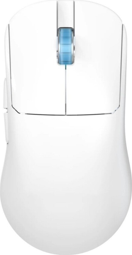 Mouse Fame Gm-516 Trådløs Mus Optisk 10000Dpi 2,4 Ghz + Bluetooth Hvit Batteri 5 Spillknapper