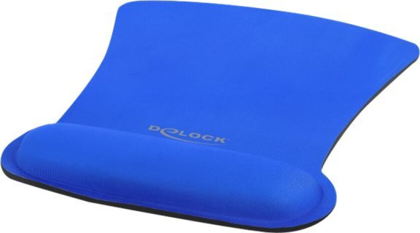 Delock Ergonomic - Musematte Med Håndleddsstøtte - Blå