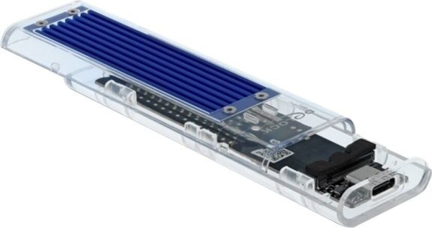 Delock External Enclosure For M.2 Nvme Pcie Ssd With Usb Type-C Female Transparent - Drevkabinett - M.2 Nvme Card - Usb-C - Gjennomsiktig