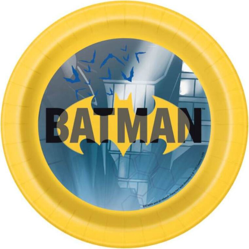 Papptallerken Mini Batman pk/8
