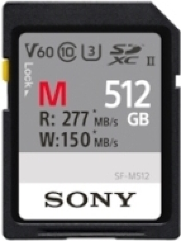 Sfm512/T2, 512Gb, Sdxc, Class 10, Uhs-Ii, 277Mb/S, 150Mb/S
