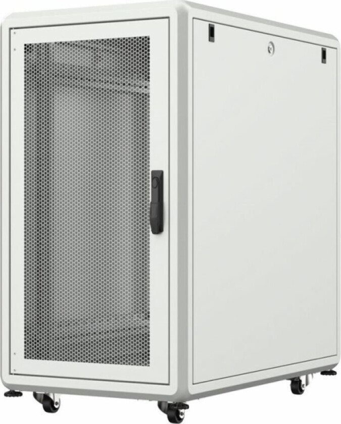By Logon - Rack Skap - 600 X 1000 Mm, Server Line - Med 4 Kjølevifter - Free-Standing - Hvit, Ral 7035 - 20U - 19"