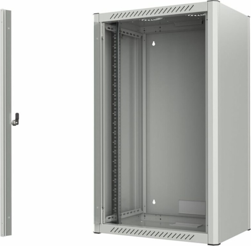 - Rack Skap - 60 X 45 - Veggmonterbar - Hvit, Ral7035 - 20U - 19"