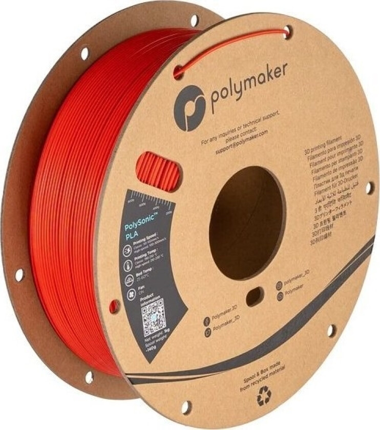 Filament maker sonic High Speed Pla 1,75Mm 1Kg - Red}