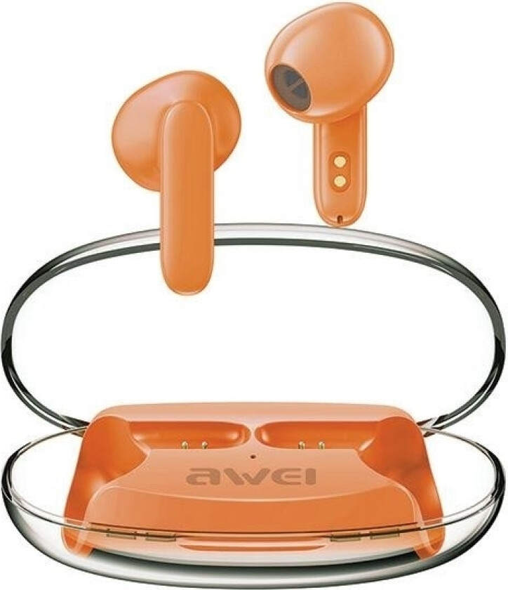 Bluetooth 5.3 T85 Enc Tws Hodetelefoner Oransje
