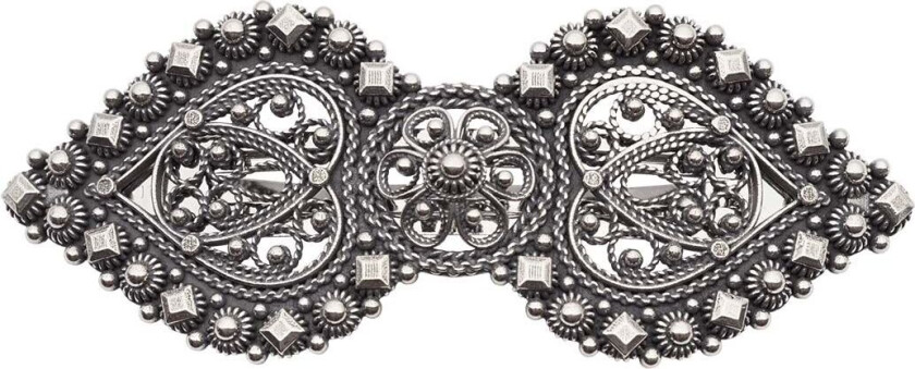 Hårspenne Telemark i 830 oksidert sølv