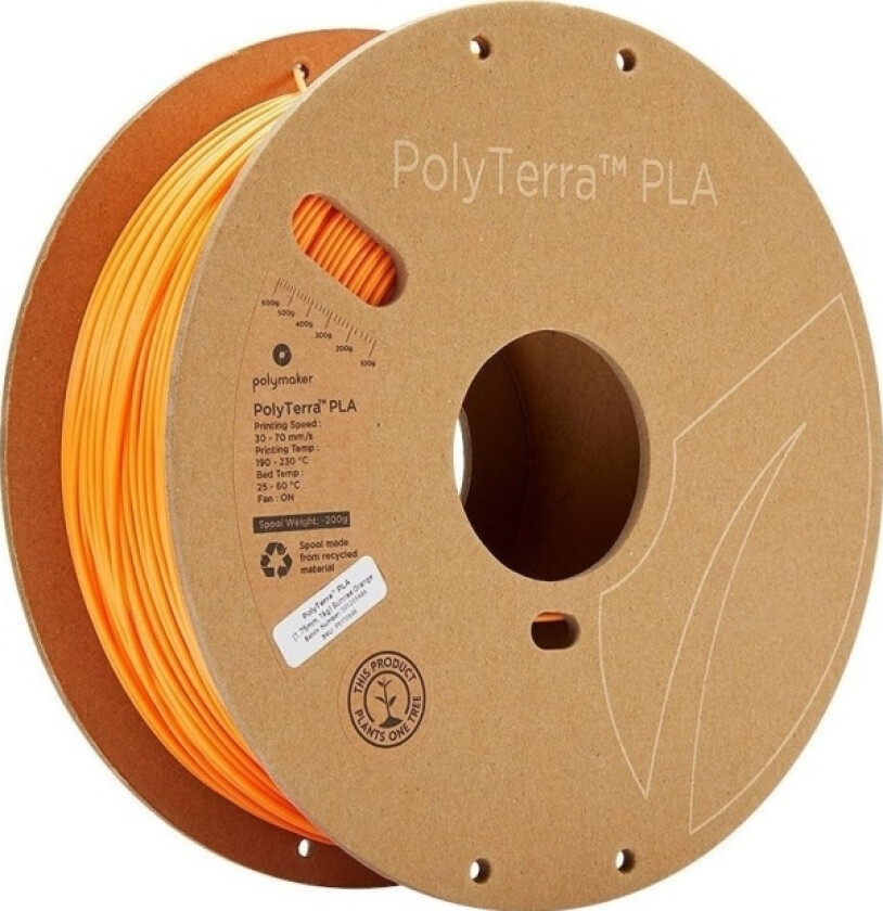 Filament maker terra Pla 1,75Mm, 1Kg - Sunrise Orange}