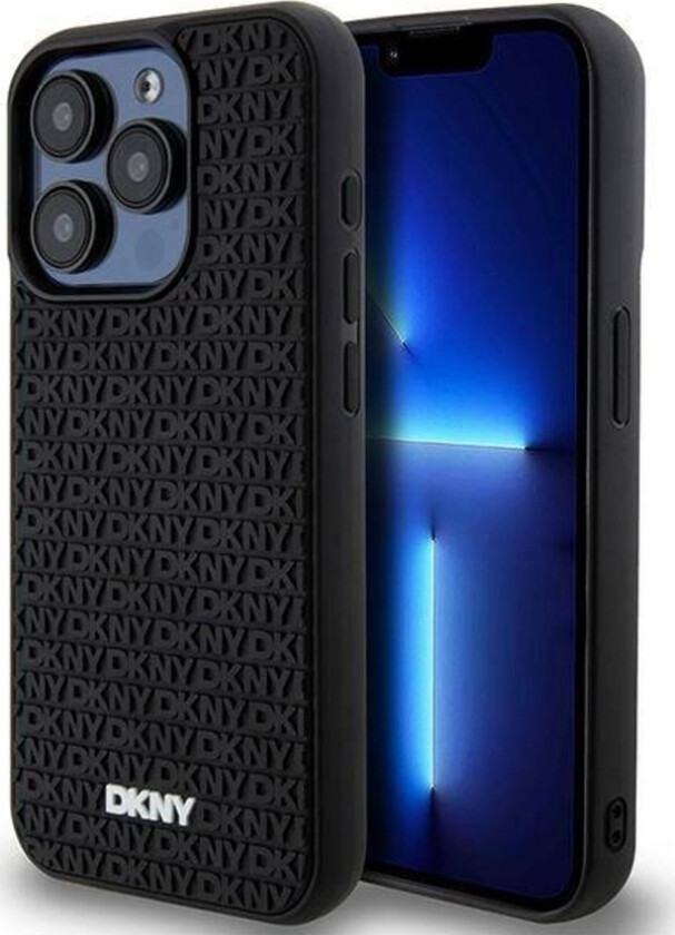 Dklas Dkny Dkhcp15x3drpwk Iphone 15 Pro Max 6.7" Juoda/Juodas Hardcase 3D Rubber Repeat Pattern