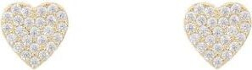 Snö of Sweden North, Øredobber i forgylt messing med hjerte