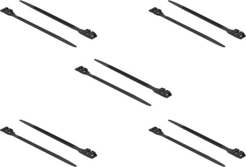 Delock Cable Tie With Double Locking - Kabelfestebånd - 1 M - Svart