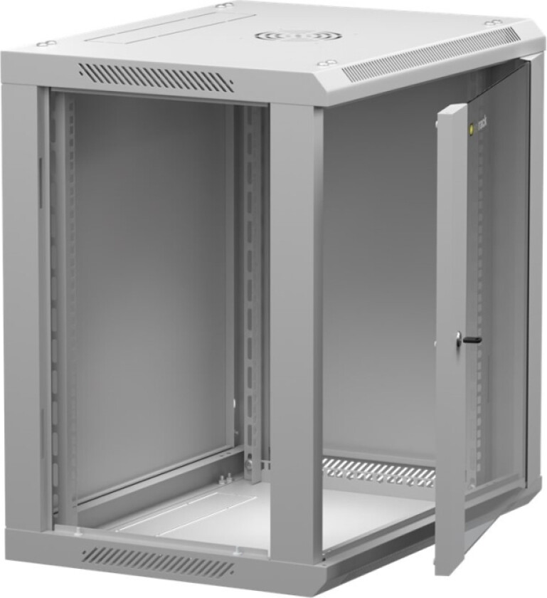 Netrack - Rack Skap - Veggmonterbar - Grå - 12U - 19"