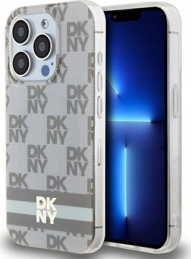 Dkny Iml Checkered Mono Pattern & Printed Stripes Magsafe Dklas Iphone 13 Pro Max Telefonui - Smlins Spalvos