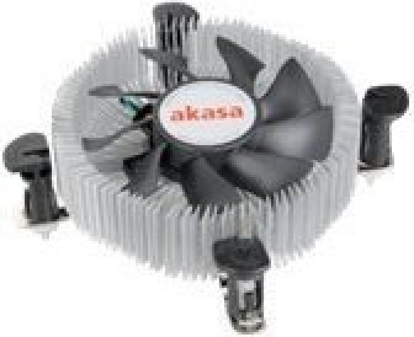 Akasa Ak-Cce-7106Hp - Prosessorkjøler - (For: Lga775, Lga1156) - Aluminium Med Kobberbasis - 74 Mm