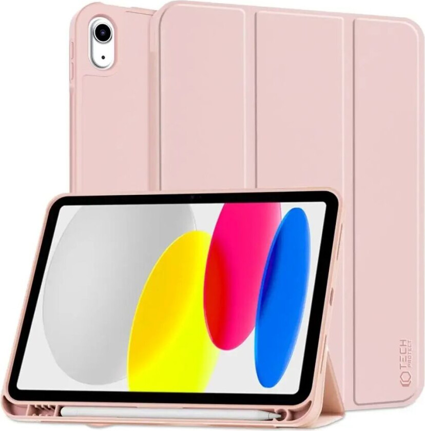 Tech-Protect iPad 10.9" (2022) SC Deksel m. Apple Pencil Holder - Rosa