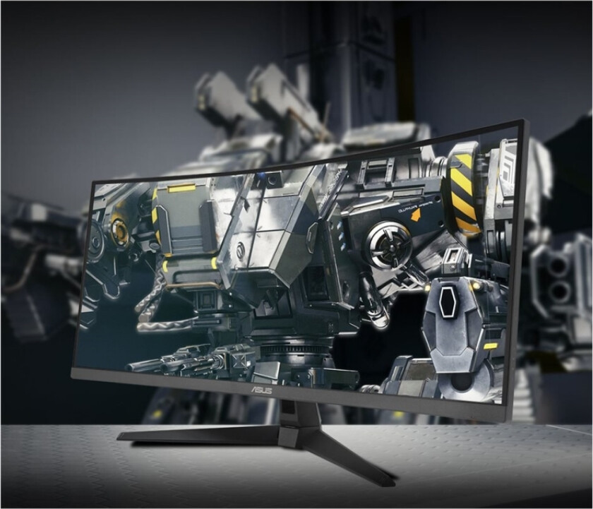 Asus Tuf Gaming Vg34vq3b - Led-Skjerm - Gaming - Kurvet - 34" - 3440 X 1440 Wqhd @ 180 Hz - Va - 400 Cd/M² - 4000:1 - Displayhdr 400 - 1 Ms - 2Xhdmi,