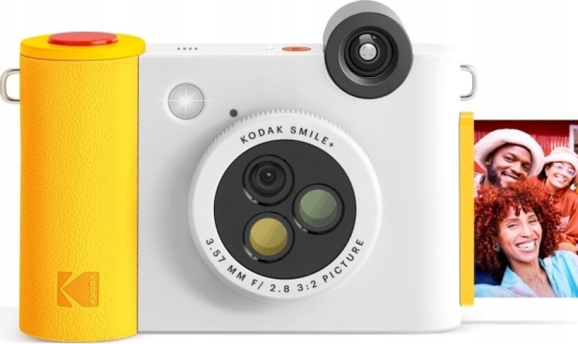 Digitalkamera Smile+ 2-I-1 Digitalkamera 5Mp / Instant + Bluetooth-Skriver For Zink-Telefon - Hvit
