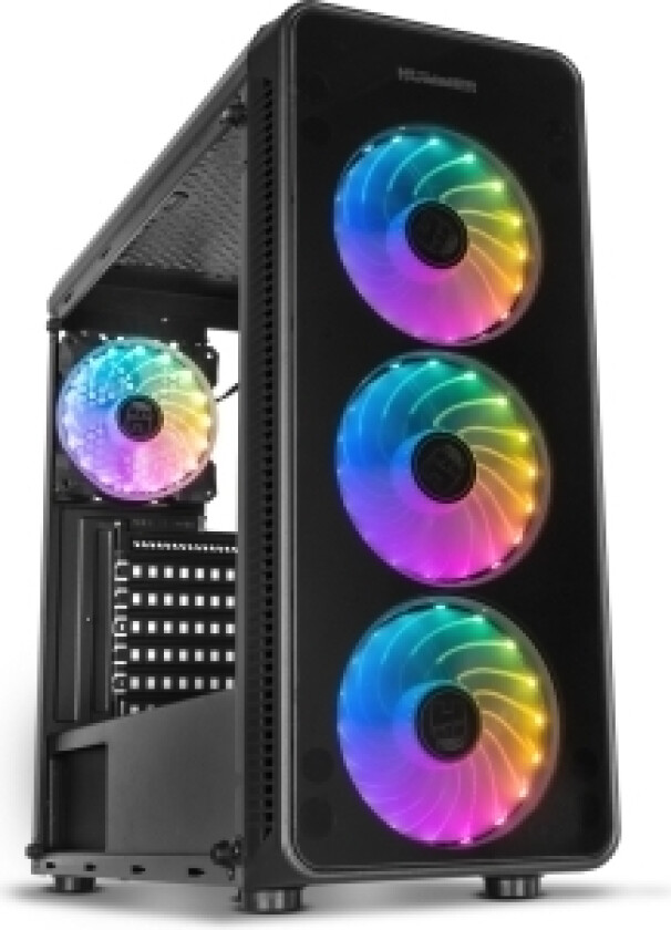 Nox Hummer Tgm, Midi Tower, Pc, Sort, Atx, Micro Atx, Mini-Itx, Spcc, Herdet Glass, Spilling
