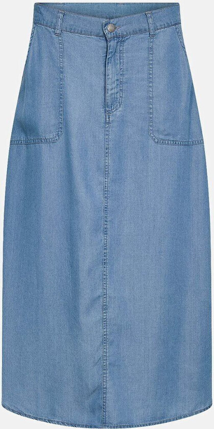 Denim skjørt i lyocell Liv 40