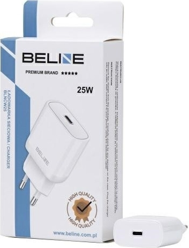 Vegglader 25W Gan Usb-C Pd 3.0 Uten Kabel, Hvit