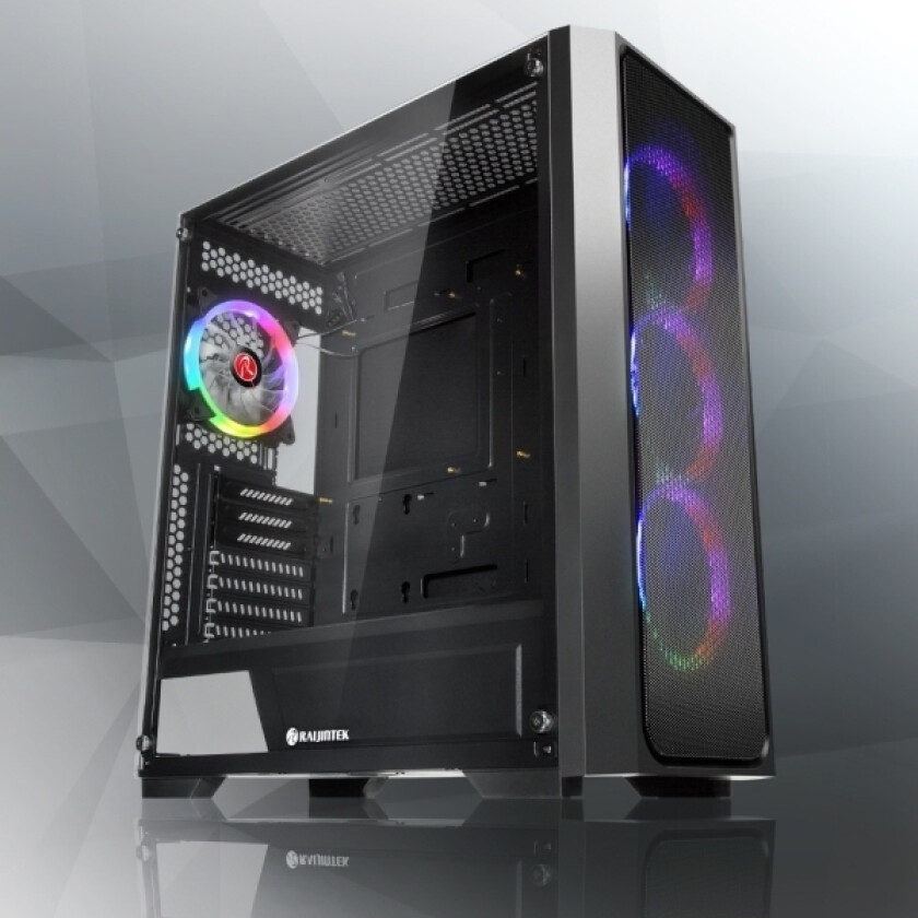Raijintek Ponos Ms4, Midi Tower, Pc, Svart, Atx, Eeb, Micro Atx, Mini-Itx, Spcc, Spela