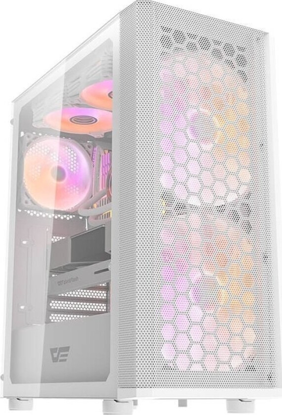 -Deksel Dk360 Datamaskindeksel (Hvit) + 4 Argb-Vifter