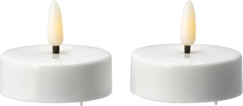 Bright telys LED Ø 5,8 cm 2-pakning White