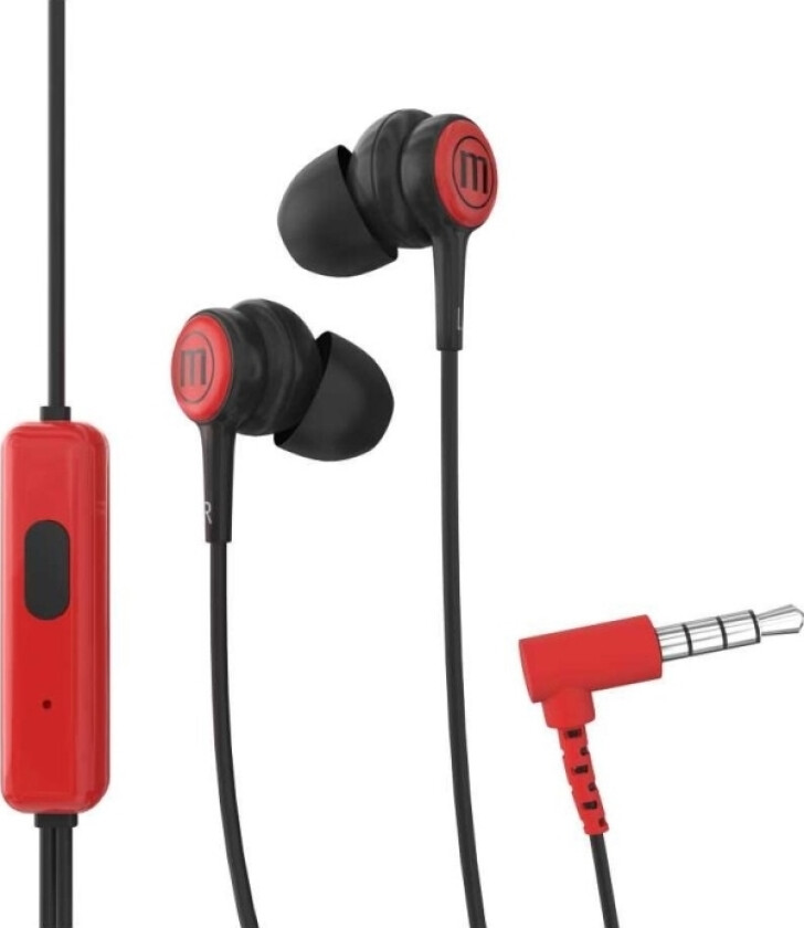 Earphones In-Tips In Ear Stereo With Microphone Red 304012.00.Cn