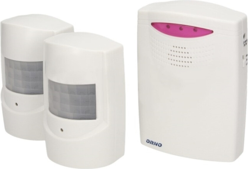 Orno Bevegelsesdetektor X2 Med Trådløs Signalering Ip44 120M Hvit (Or-Ma-710)