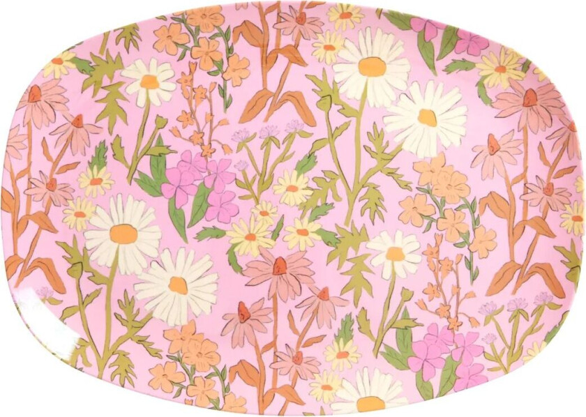 Rice melamintallerken 22x30 cm Daisy dearest