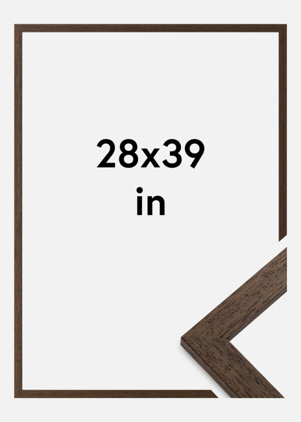 Ramme Brown Wood Akrylglass 28x39 Inches (71,12x99,06 Cm)
