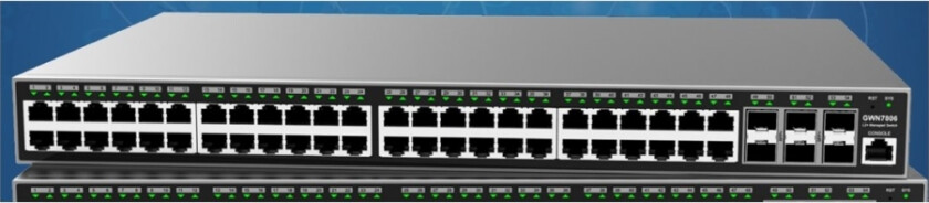 Grandstream Gwn7800 Series Gwn7806 - Switch - Enterprise-Grade - L2+ - Styrt - 48 X 10/100/1000 + 6 X 10 Gigabit Sfp+ - Stasjonær, Rackmonterbar